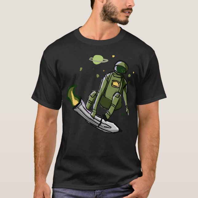 Skaten Astronaut T-Shirt (Vorderseite)