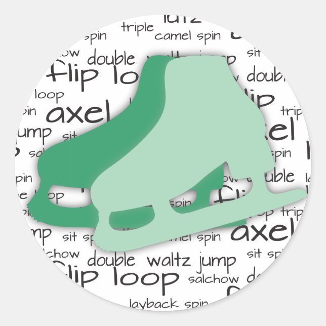 Skaten-Aufkleber Runder Aufkleber (Vorderseite)