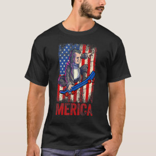 Skaten Benjamin Franklin 4. Juli Jungen Männer sin T-Shirt