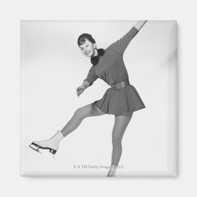 Skaten für weibliche Abbildung Magnet (Vorne)