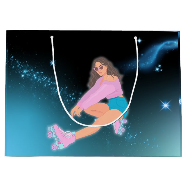Skaten Girl Shopping Geschenktaschen Große Geschenktüte (Vorderseite)