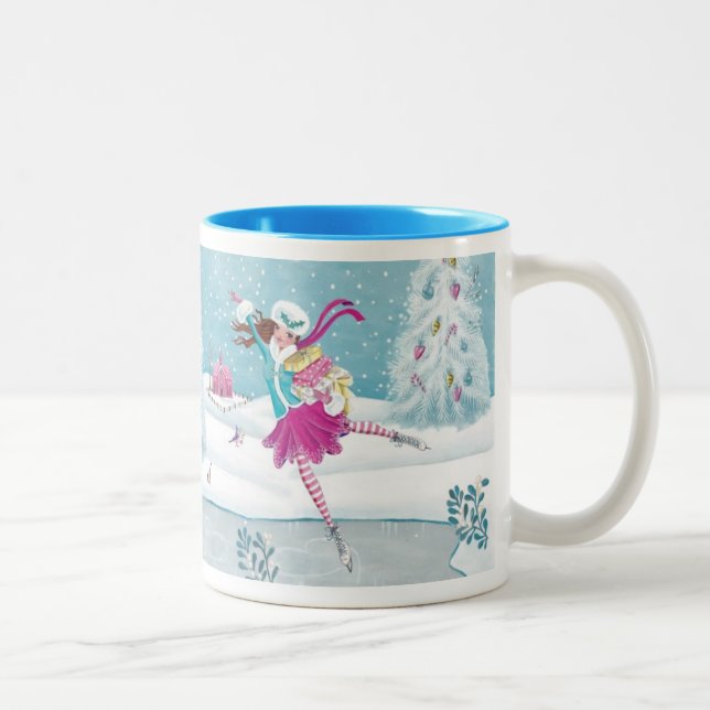 Skaten Girl - Zwei-Töne-Tasse Zweifarbige Tasse (Rechts)