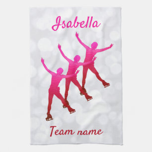 Skaten Handtuchhalterung rosa bis rot Geschirrtuch