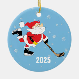 Skaten Hockey Weihnachtsjahr Keramik Ornament