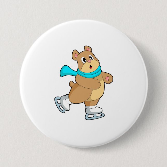 Skaten-Ice-Skate Button (Vorderseite)