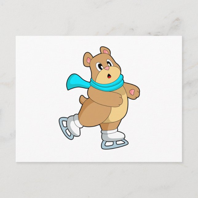 Skaten-Ice-Skate Postkarte (Vorderseite)