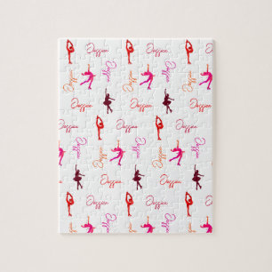 Skaten Ice-Skaten-Name der Girl-Abbildung Puzzle