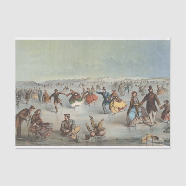 Skaten im Central Park, New York Seidenpapier (Vorderseite)