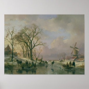 Skaten in Holland Poster