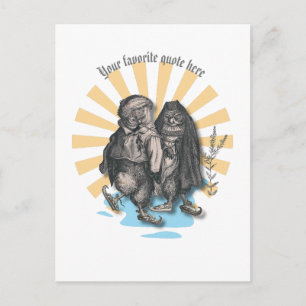 Skaten Owls Retro Style Nostalgisches Design Postkarte