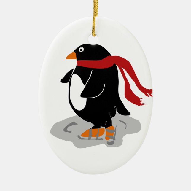 Skaten Penguin Keepake Ornament (Vorne)