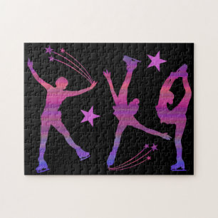 Skaten-Puzzle für Eis (weibliche Figur, Skaten) Puzzle