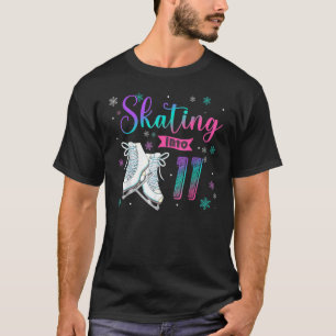 Skaten Rolling 11. Geburtstagsparty Girl Famil T-Shirt