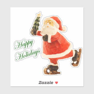 Skaten Santa-Aufkleber Aufkleber