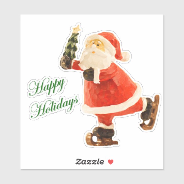 Skaten Santa Sticker (Blatt)