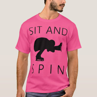 Skaten Sit Spin Male Black Silhouette T-Shirt