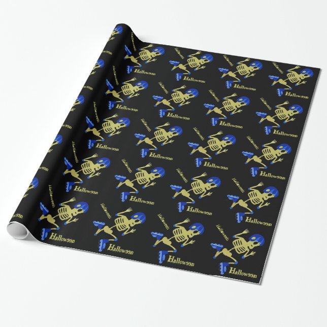 Skaten Skeleton Geschenkpapier (Ungerollt)