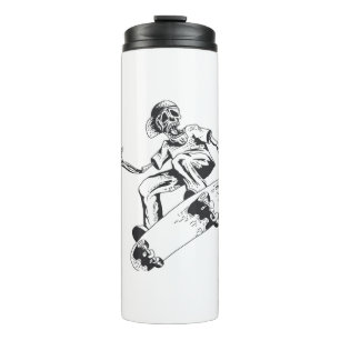 Skaten Skeleton-Skateboard Thermosbecher