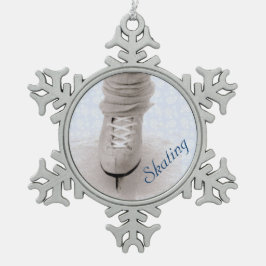 'Skaten' Snowflake-Ornament Schneeflocken Zinn-Ornament