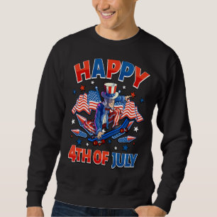 Skaten Uncle Sam 4th July Boys Kids American F Sweatshirt