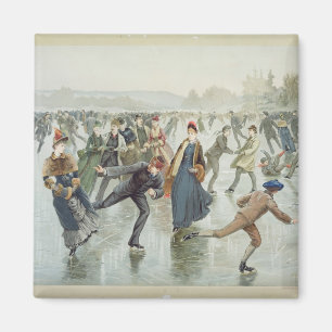 Skaten, veröffentlicht von L. Prang and Co. Magnet