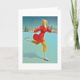 Skatenmädchen Feiertagskarte