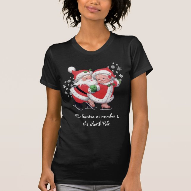 SkatenSnowman und Snowwoman Shirt (Vorderseite)