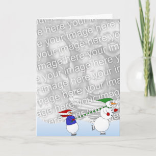 SkatenSnowmen 2 Feiertagskarte
