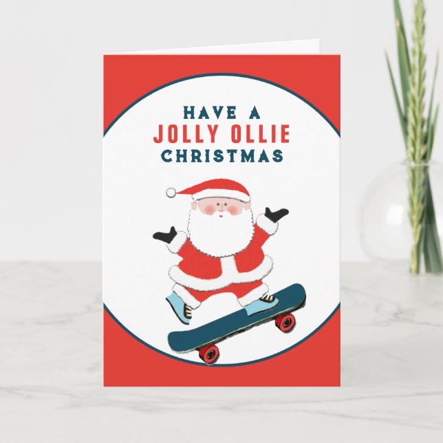 Skater 2021 Weihnachtskarten Feiertagskarte (Vorderseite)