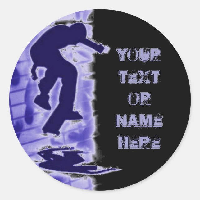 Skater-Aufkleber Runder Aufkleber (Vorderseite)
