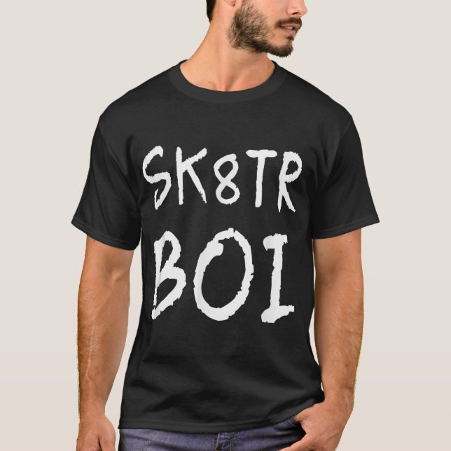 Skater Boi Sk8tr Junge für Skateboardfahrer T-Shirt (Vorderseite)