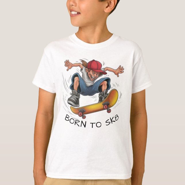 Skater Boy Skateboarding T-Shirt (Vorderseite)