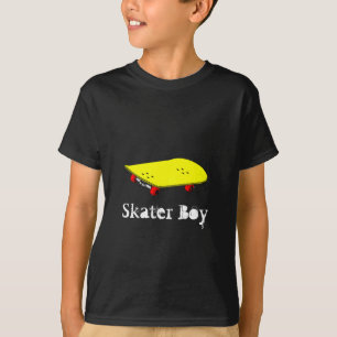 Skater-Boy-Slogan mit cooler gelber Skateboard T-Shirt