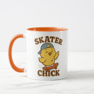 Skater Chick - Niedlich Street Style T-Shirt Tasse