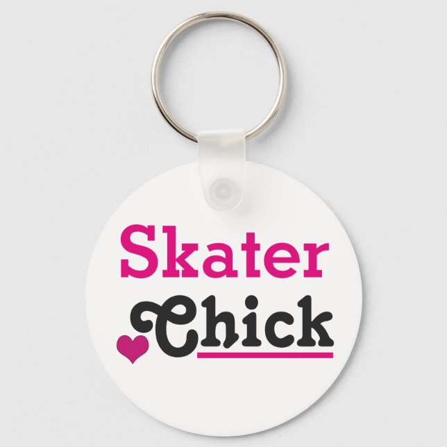 Skater Chick Schlüsselanhänger (Vorderseite)