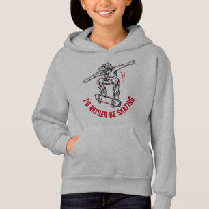 Skater, der mitten in der Luft fährt, statt Skaten Hoodie