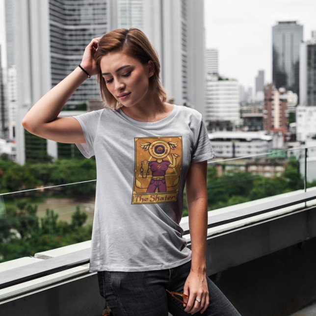 Skater der Pixel-Tarot-Karte T-Shirt (Von Creator hochgeladen)