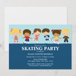 Skater| Einladung zur Blue Birthday Party