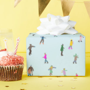 Skater Eiszeit Auf dem Skaten Bahnhofssee Geschenkpapier