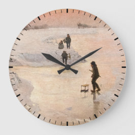 Skater | Emile Claus 1891 Große Wanduhr