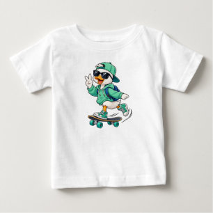 Skater-Enten-T-Shirt, Cool Duck auf Skateboard-T-S Baby T-shirt