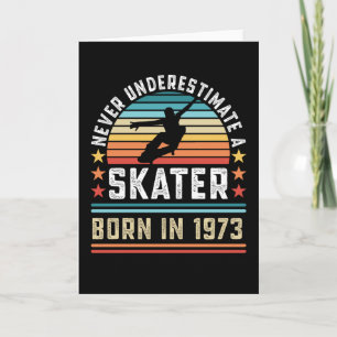 Skater geboren 1973 50. Geburtstag Skateboarding-G Karte
