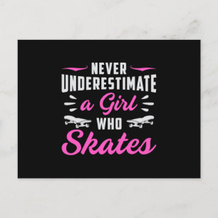 Skater Girl Girls Sk8 Skaten Skateboard Geschenk I Postkarte