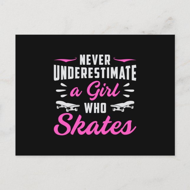 Skater Girl Girls Sk8 Skaten Skateboard Geschenk I Postkarte (Vorderseite)