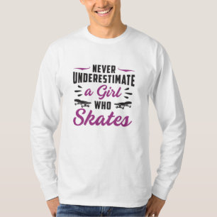 Skater Girl Girls Skaten Skateboard Funny Gift T-Shirt