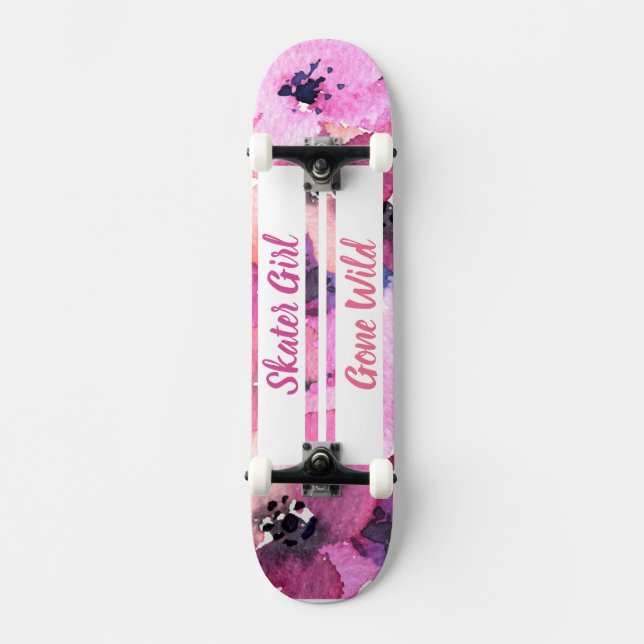 Skater Girl Gone Wild Skateboard (Vorderseite)