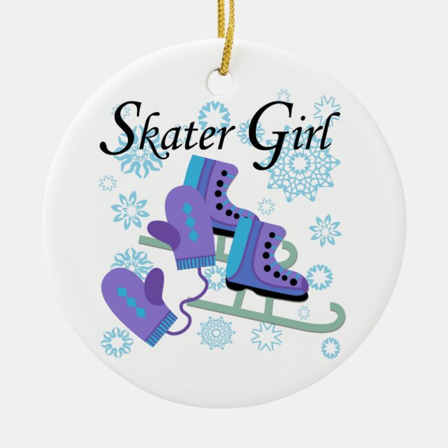 Skater Girl Keramikornament (Vorne)