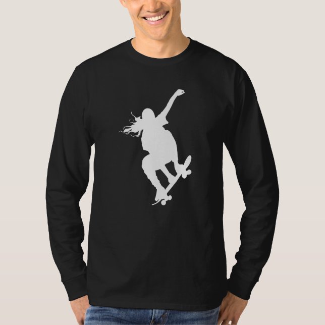 Skater Girl Skate Enthusiast Skateboarding Skatebo T-Shirt (Vorderseite)