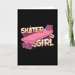 Skater Girl Skateboard Skateboarding 4 Karte