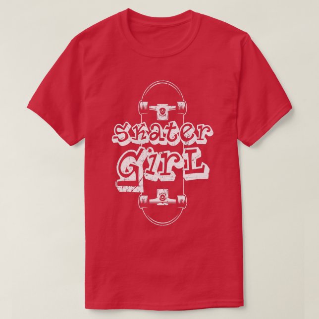 Skater Girl Skateboarder Skateboarden T-Shirt (Design vorne)